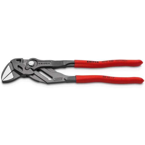 KNIPEX 86 01 250 Pinza chiave pinza e chiave in un unico utensile Rivestita in plastica antiscivolo bonderizzata grigia 250 mm