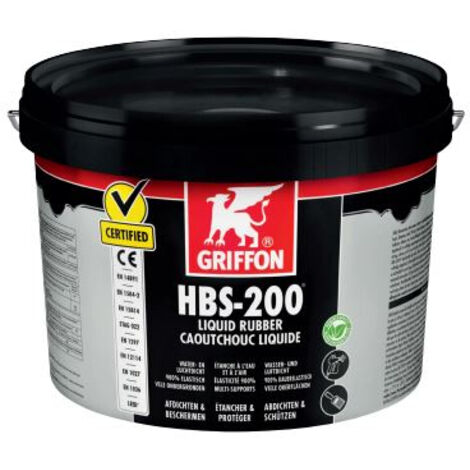 Gomma liquida HBS-200 per impermeabilizzazione GRIFFON secchio 5 L - 6308867