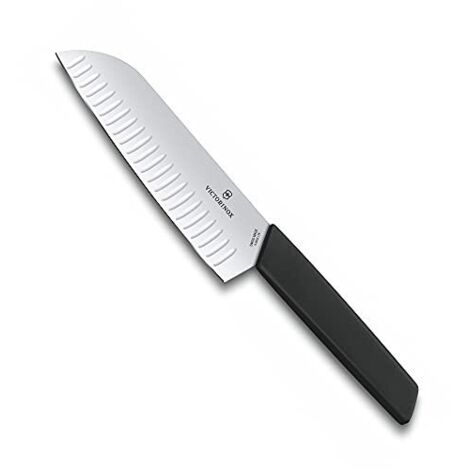 Coltello Santoku De Luca Ho.Re.Ca.+ | Lama In Acciaio Inox 18 Cm, Spessore 2,5 Mm | Professionale Con Impugnatura Soft Grip Antiscivolo