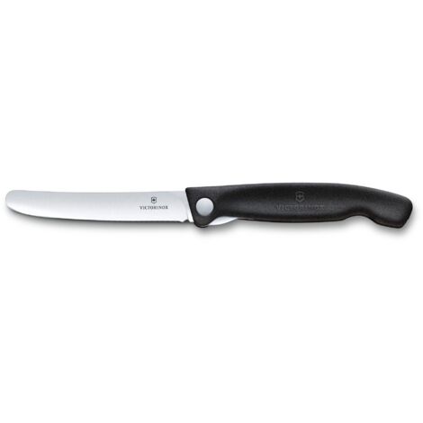 Coltello da Tavola Pieghevole a Lama Liscia Swiss Classic Nero Victorinox V-6.78 03.FB