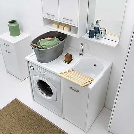 Lavatoio Copri Lavatrice con Vasca Destra Domestica Colavene 106x60x90 - DL1061B