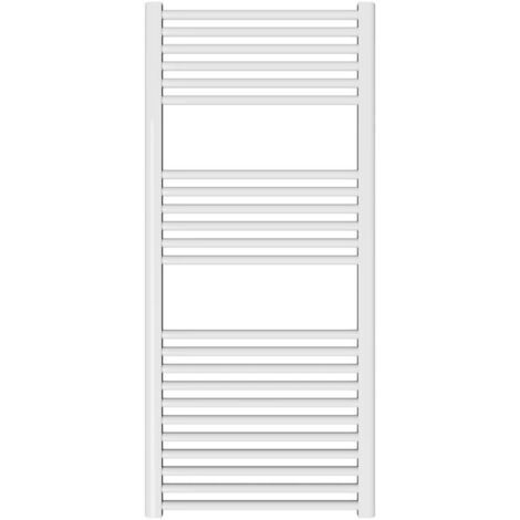 Termoarredo scaldasalviette 600x1200mm interasse 550mm colore bianco opera ercos asopef901006001200