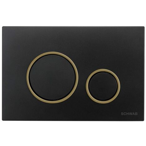 Placca Schwab VELA Nero con Anello Dorato - P47-0235-0250