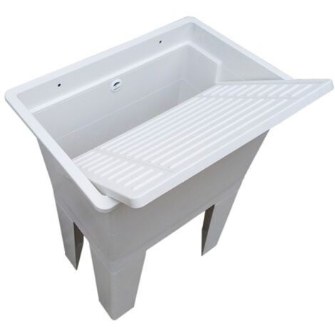 Lavatoio Monoblocco in Resina Mongardi 59CM Bianco - 7851C98