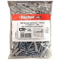 Fischer Tasselli in Nylon - Universali 6 mm - Confezione 100 Pezzi