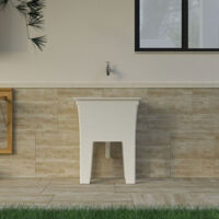Lavatoio Monoblocco in Resina Mongardi 59CM Bianco - 7851C98