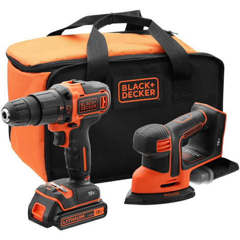 SET Trapano e Levigatrice 18V 1.5Ah - con 1 Batteria, Caricatore e Borsa (1/5)