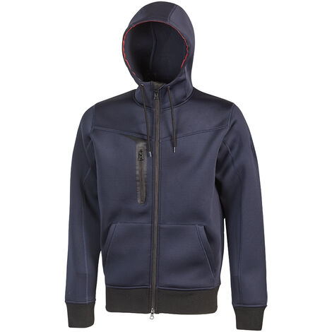 Felpa Full Zip con Cappuccio Performance Tasty Deep Blue U-POWER - Taglia XL