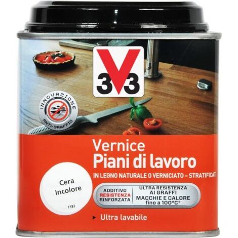 Vernice per Piani di Lavoro Resistenza Rinforzata 500 ml V33 - Aspetto Satinato (1/10)