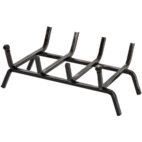 Brucialegna in acciaio verniciato per camino cm 40x35 sezione mm12x12 sostegno per legna