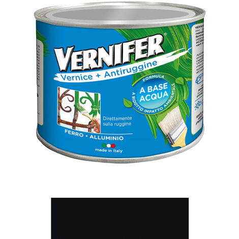 Smalto Antiruggine Vernifer Base Acqua 500 ml AREXONS - Nero Brillante