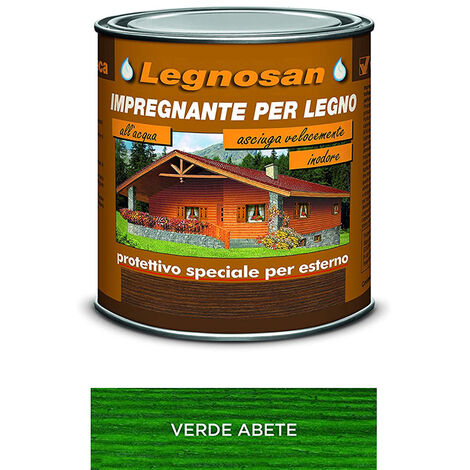 Impregnante all'Acqua per Legno Esterno Legnosan 2,5 Lt VELECA - Verde Abete