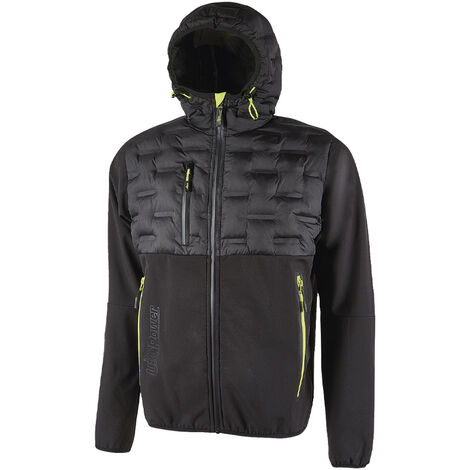 U-POWER SPOCK Giacca Impermeabile Traspirante Antivento Black Carbon Nero M