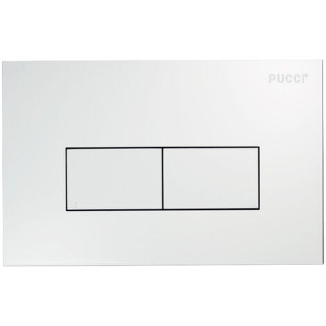 Placca per Cassette di Scarico Eco 2 Pulsanti 33x18 cm PUCCI - Bianco