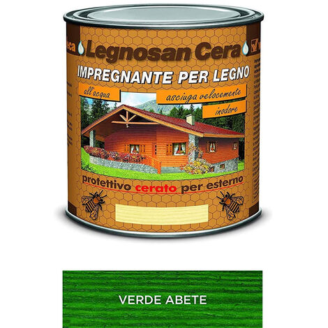 Impregnante all'Acqua Legnosan Cera 750 ml VELECA - Verde Abete