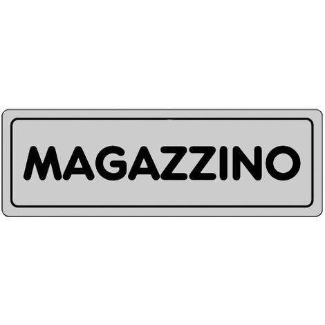 Cartello in Carta Autoadesiva 15x5 cm - MAGAZZINO (1/2)