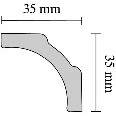 Cornice in Polistirene Estruso B5 35 x 35 mm DECOSA - 2 Metri Lineari