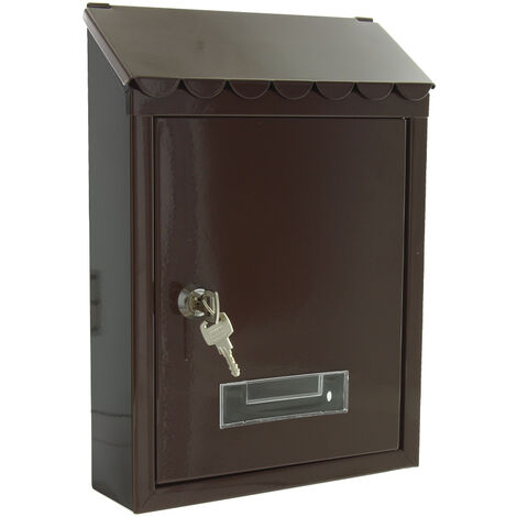 cassetta postale Garden cm 21x6x30h marrone portalettere bacheca posta buca