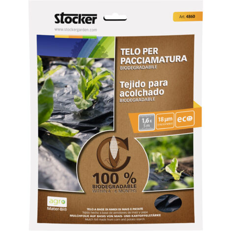 STOCKER - 4861 - Telo pacciamatura biodegradabile 0.8 x 10 m