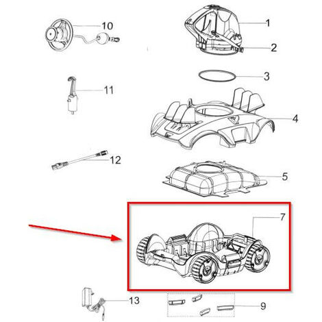 BESTWAY - P05630 (ex P62066) - Base con ruote per robot Aquatronix 58482