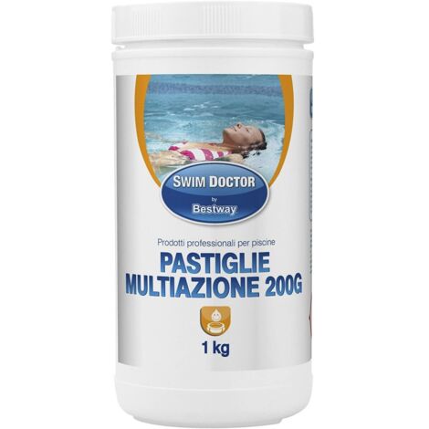 BESTWAY - 59022 - Cloro in pastiglioni multiazione da 200 gr / 10 Kg
