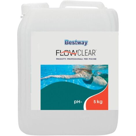 Bestway 59024 Ph Meno, Correttore Liquido, Abbattitore pH Acqua di Piscina, 5 Litri