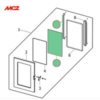 MCZ - 41701600300 - Vetro ceramico porta ghisa PLT 3.0 CON GUARNIZIONE