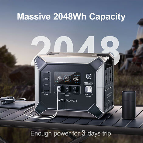 Portable Powerstation 1456Wh 2000W LiFePo4 Powerbank XXL die unabhängige  Stromversorgung