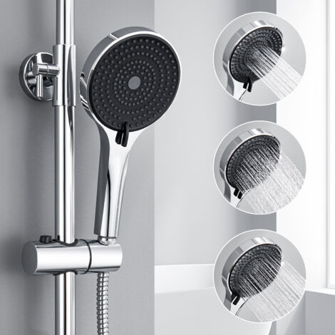 Colonne de Douche Chromé - Cecipa MAX Ensemble de Douche Hauteur Réglable - Colonne de Douche Mécanique avec Douchette + Pommeau de Douche à Pluie