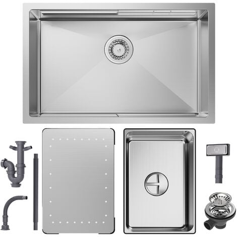 Évier de Cuisine 50x45x20cm un bac en Inox livré avec un siphon en Inox  modèle A5I [TZBA_A-5045-I2] - AICA - Grand choix au petit prix - Paroi de  douche,choulissants,Porte de douche. 