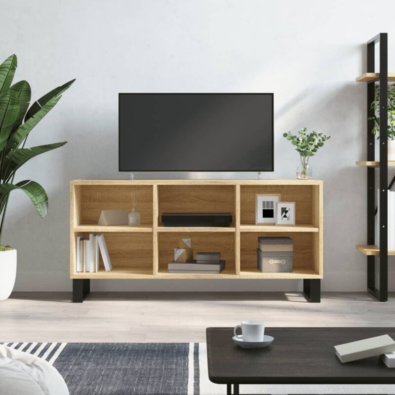 Mobile TV Elegante,Porta TV - Tavolino TV Sospeso Rovere Sonoma 60x30x30 cm  -MC64935