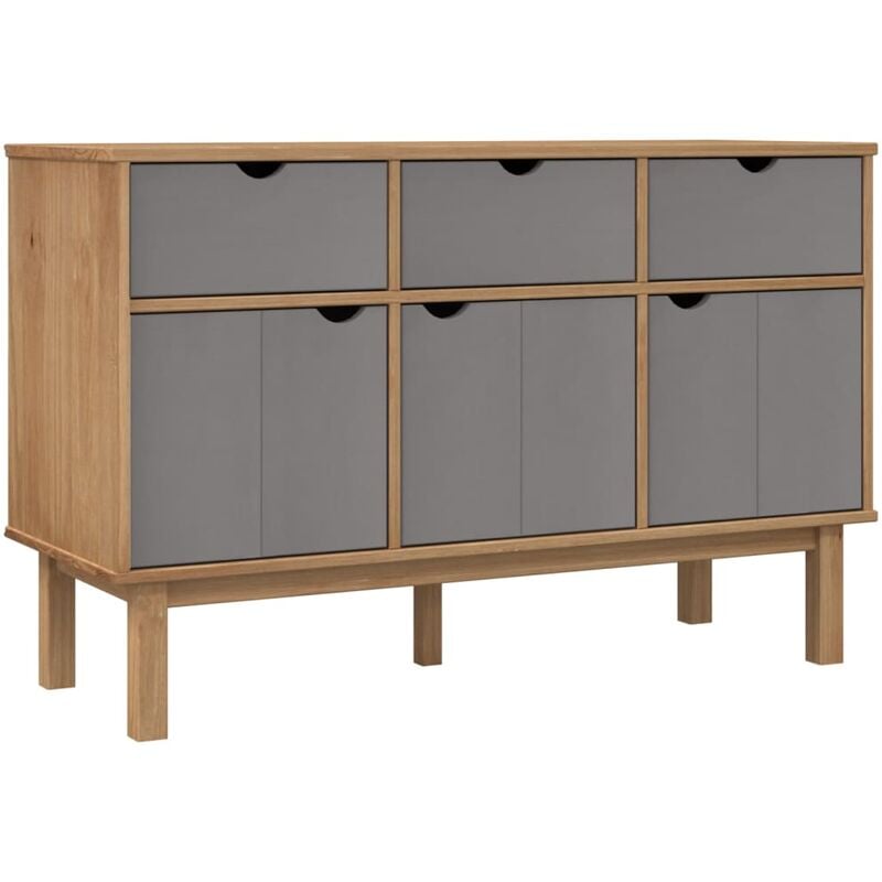 Credenza Moderna，Madia da cucina，Mobile Buffet，Armadio da Cucina Moderna 6  Cassetti Rovere Marrone 50x34x96cm