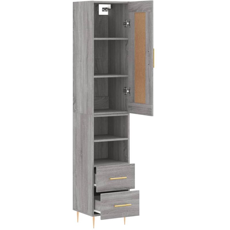 Credenza Alta Soggiorno 69,5x34x180 cm Buffet Alta Dispensa Salvaspazio  Mobile Dispensa Alto Armadio Dispensa Cucina Mobile Alto Cucina Mobile  Portaoggetti Grigio Sonoma : : Casa e cucina