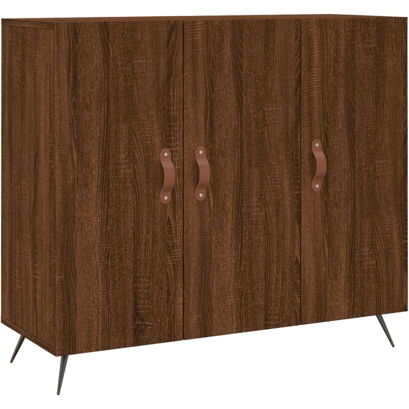 Credenza Moderna，Madia da cucina，Mobile Buffet，Armadio da Cucina Moderna 6  Cassetti Rovere Marrone 50x34x96cm