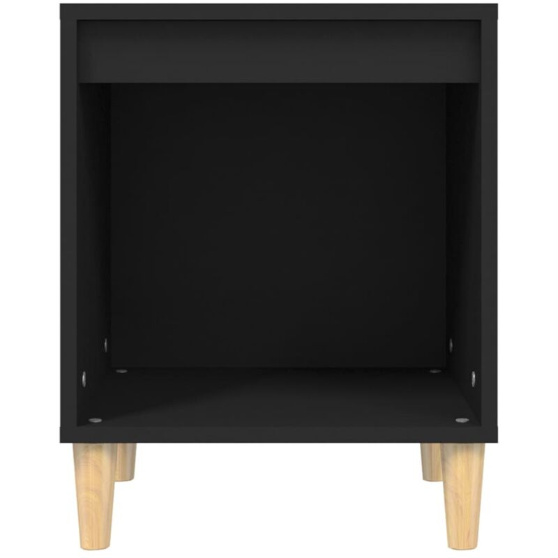 Comodino Camera da Letto - Tavolino da Salotto Nero 40x35x50 cm in Legno  Multistrato BV674414 - BonneVie