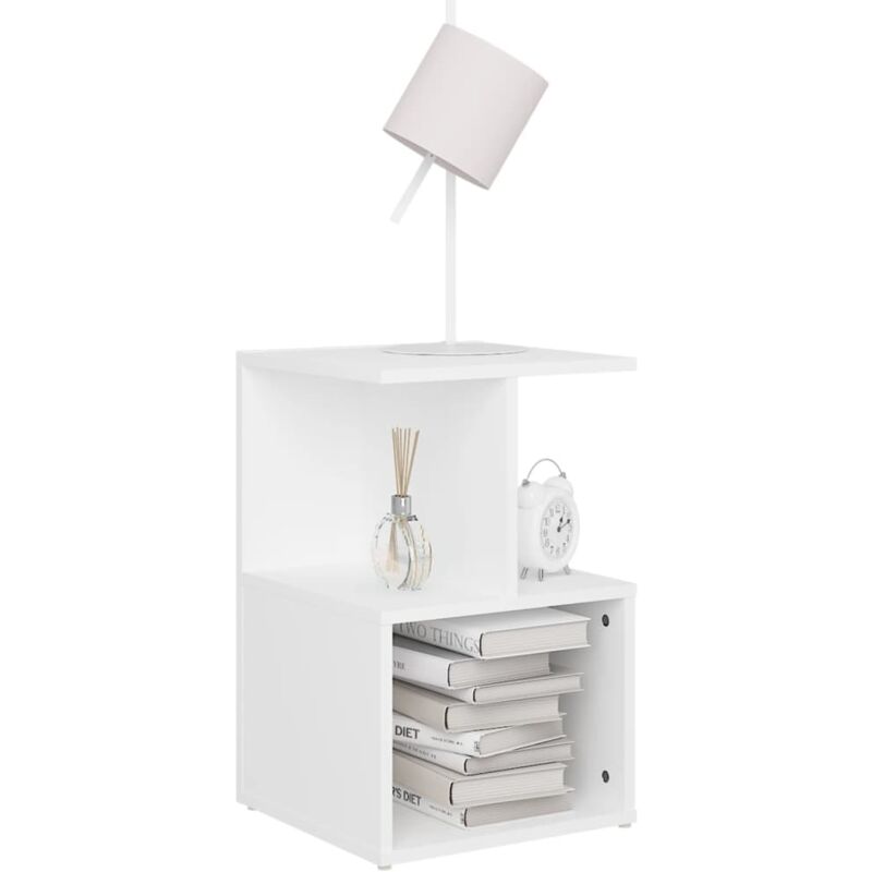 Miniatura Casa Delle Bambole – Comodino Bianco Scala 1:12 – Arredo In Miniatura