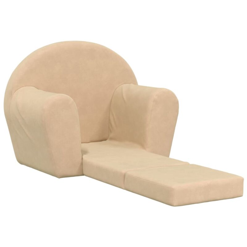 Divano per Bambini - Divano relax Sofa Crema in Morbido Peluche BV668192 -  BonneVie