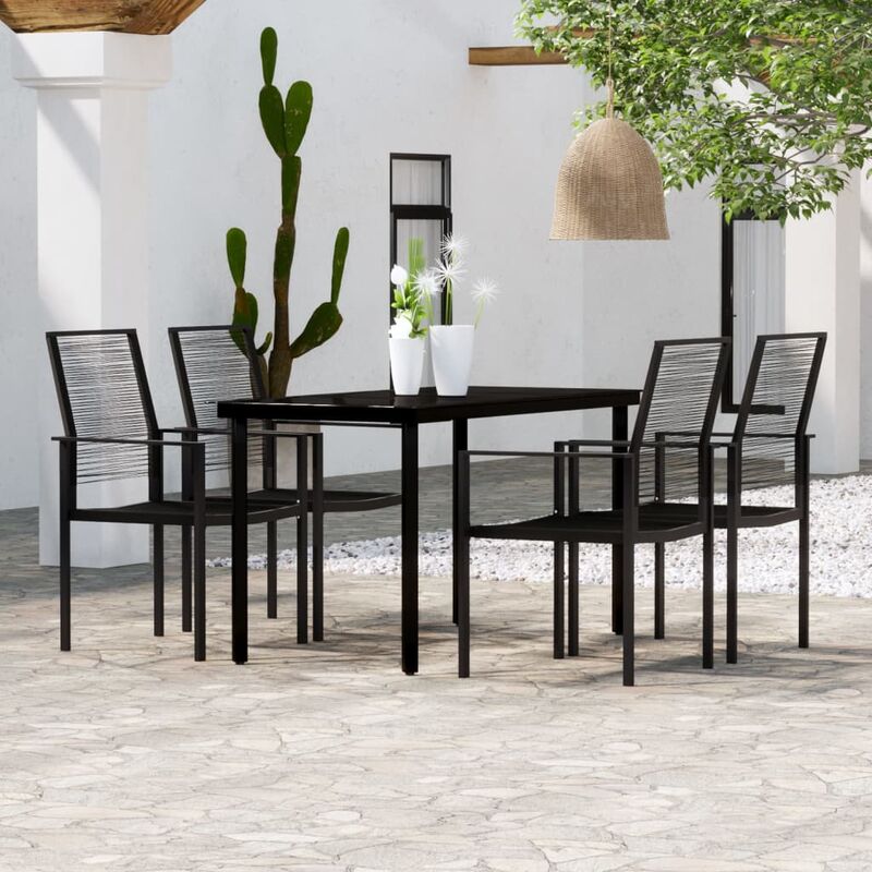 EASYCOMFORT Set Tavolo e Sedie da Giardino ed Esterno in Metallo Verde, Set  da 3 Pezzi Pieghevole e Salvaspazio