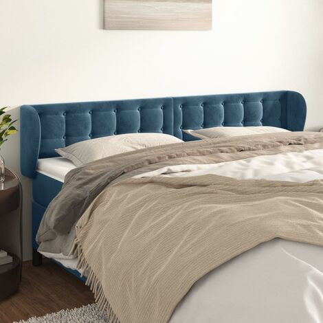 24KF Testiera Queen Size Imbottita In Velluto Trapuntato Con Bottoni – Colore Crema, 150 Cm - 3