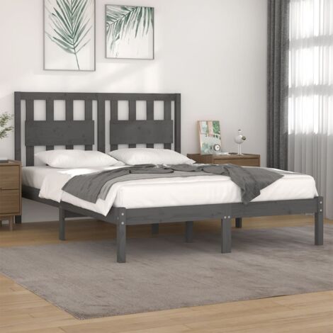 Giroletto In Legno Massello Di Pino 140x190 Cm - Base Letto Con Doghe, Senza Materasso