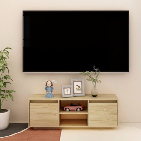 Mobile Porta TV 110x30x40 cm in Legno Massello di Mango 337843