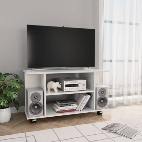 Mobile Porta TV In Multistrato Grigio Cemento, Con Ante In Vetro, 102x37x42 Cm, Carico Max 80 Kg, Per Soggiorno E Ufficio