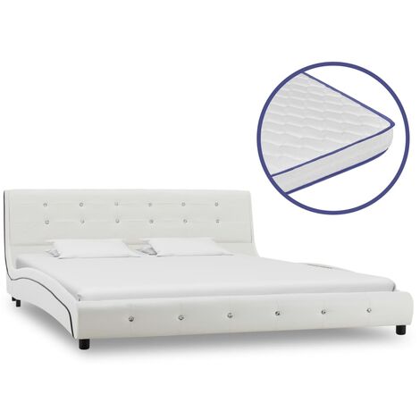 Letto Singolo Con Contenitore Idraulico - Giroletto In Similpelle Bianco, 120x200 Cm, Con Sollevamento A Gas - Foto 6