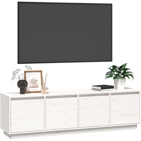 Mobile Porta TV，Mobili TV，Supporto per TV da Soggiorno Bianco 156x37x45 cm  in Legno Massello