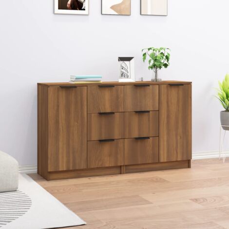 Credenze e buffet 120x40x58cm con 3 ante, mobile da cucina, per sala da pranzo/soggiorno/camera