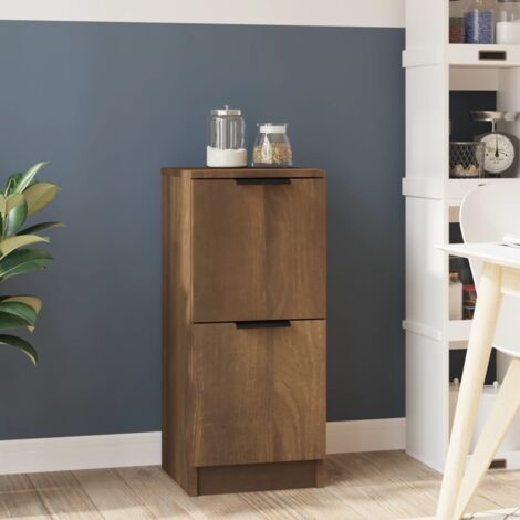 Credenza Bianca Tidyard 120x30,5x70 Cm - Armadietto Cucina Salvaspazio, Moderno E Multiuso In Legno - Foto 2