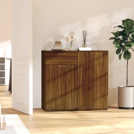 BAÏTA Buffet INES In Legno Con Ante In Rattan - 90cm, Marrone, Per Soggiorno O Sala Da Pranzo - Foto 11