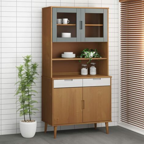 Credenza Buffet Cassettiera Mobile Contenitore Organizer Cucina Soggiorno Salonsonoma 60 X 35 X 70 Cm Mdf Grigio 86831589