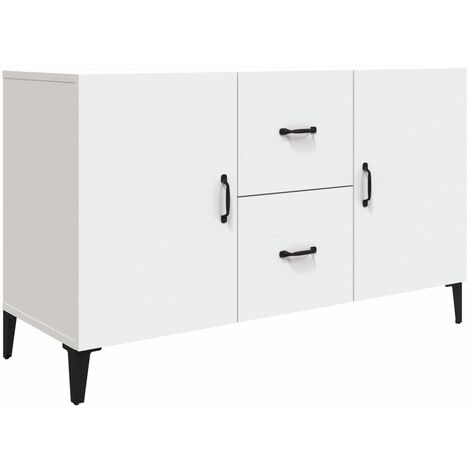 Credenza Moderna，Madia da cucina，Mobile Buffet，Armadio da Cucina Moderna  Bianca 100x36x60 cm in Legno