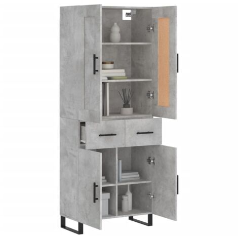 Credenza SYFAX Multistrato Grigio Cemento 69,5x34x90 | Mobile Robusto